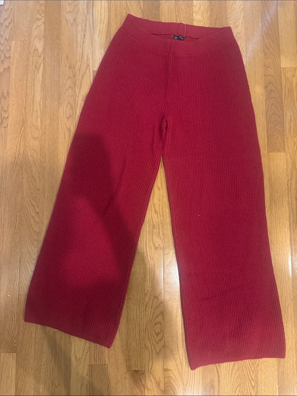 GAP Ribbed Wide-Leg Sweatpants - Deep Red